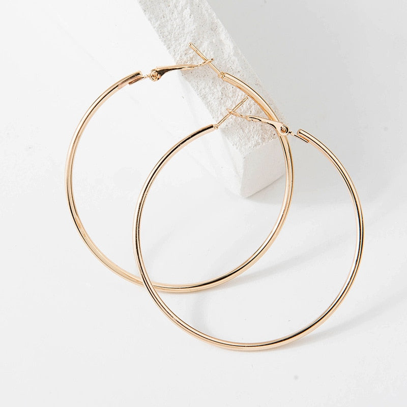 Smooth Circle Hoop Earrings
