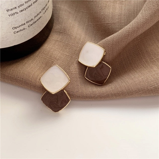Autumn Winter Brown Vintage Earrings