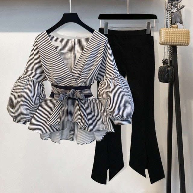 Lantern Sleeve Blouse Shirt Women 2022
