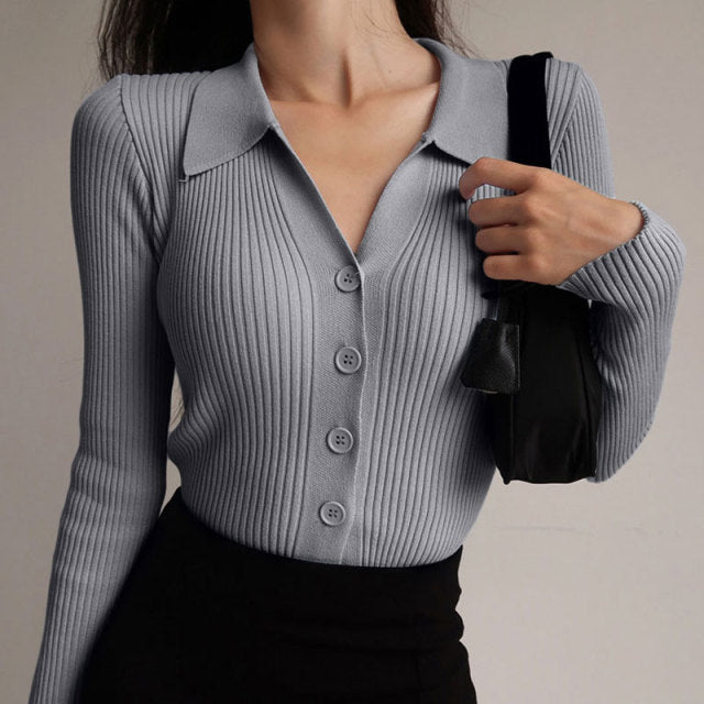 2022 New Lapel Slim Slimming Top