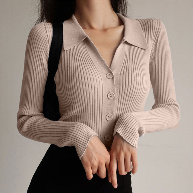 2022 New Lapel Slim Slimming Top