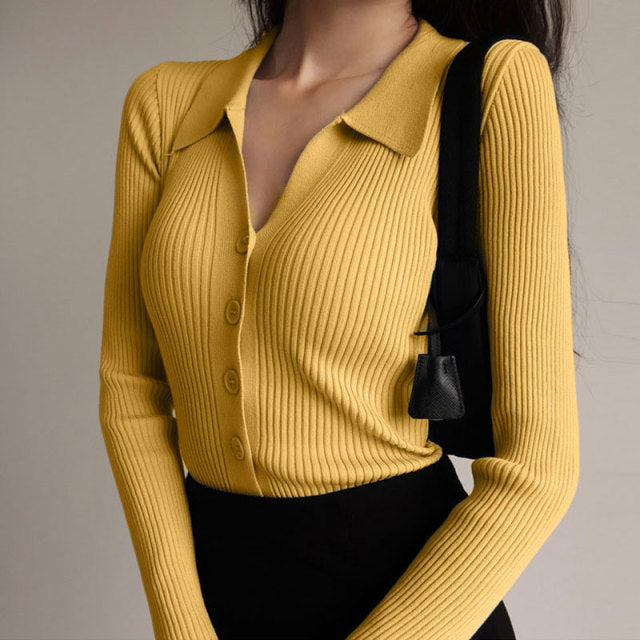 2022 New Lapel Slim Slimming Top
